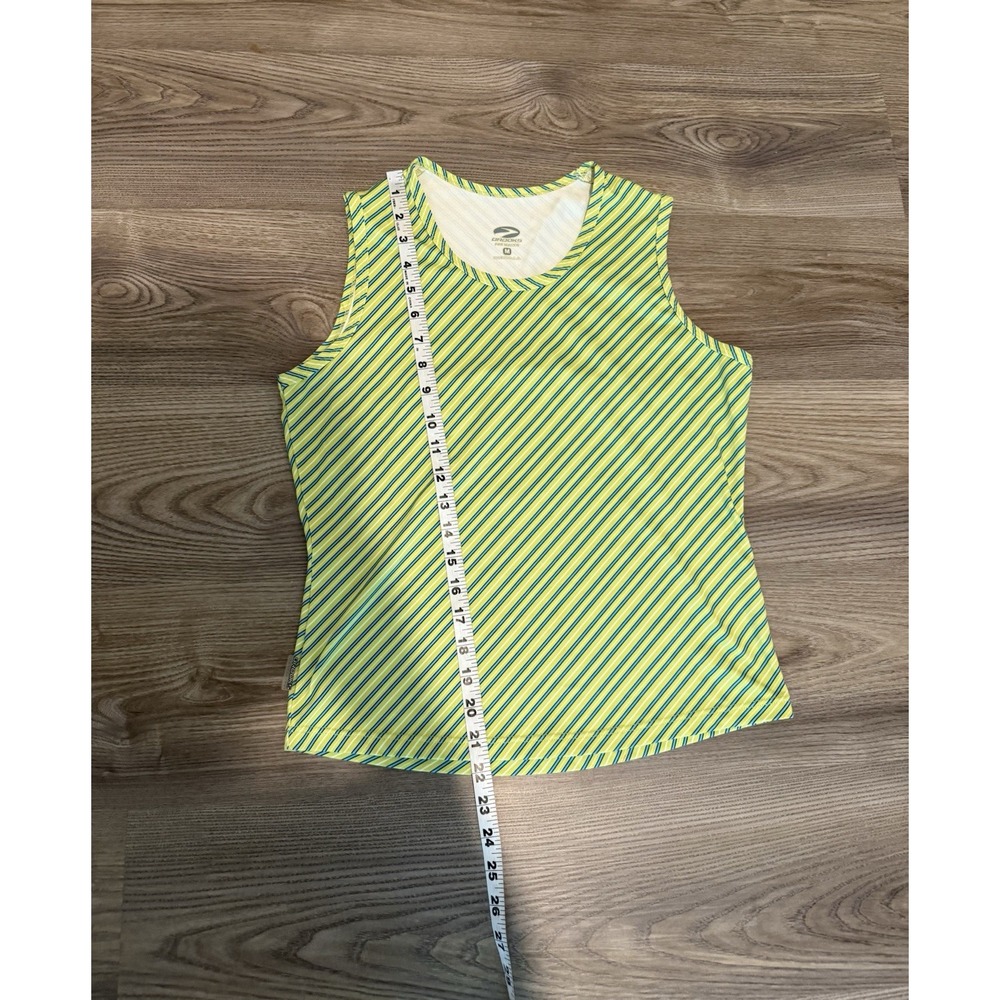 Brooks Green Stripe Running Tank Top Women's size Medium - Picture 8 of 8